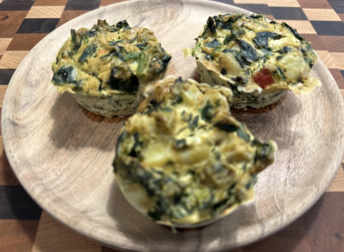 Potato, Spinach, and Kale Egg Muffins